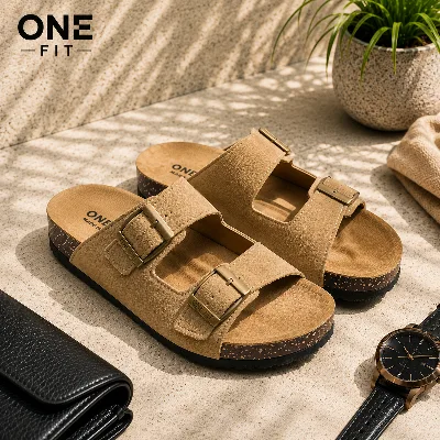 ONF-SLP-102 | Men's Double-Buckle Comfort Slides - ONE FIT
