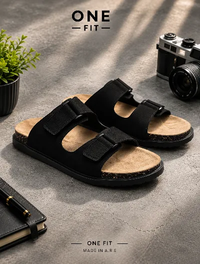 ONF-SLP-111 | Men's Double-Strap Comfort Slippers - ONE FIT