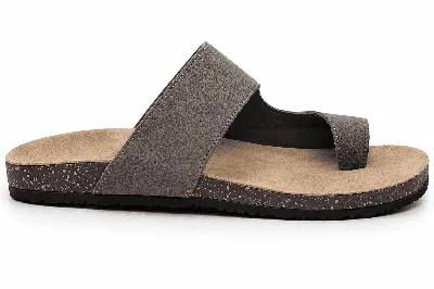 ONF-SLP-140 | Men's Toe-Loop Comfort Slippers Grey - ONE FIT