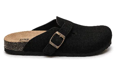 ONF-CLG-3040 | Men's Buckle Comfort Clogs Black - ONE FIT