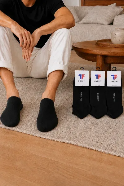 ONF-SCK-SKM | Men's Everyday Socket Socks Black - ONE FIT