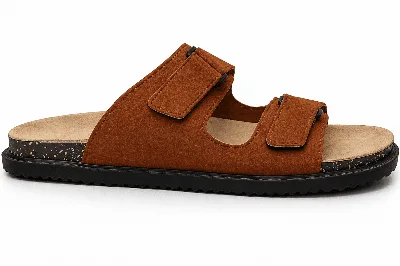 ONF-SLP-111 | Men's Double-Strap Comfort Slippers Havana - ONE FIT