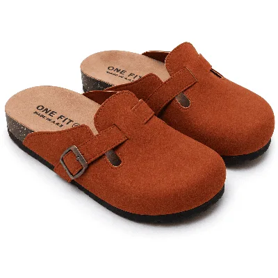 ONF-CLG-3040 | Men's Buckle Comfort Clogs Havana - ONE FIT
