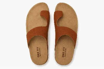 ONF-SLP-140 | Men's Toe-Loop Comfort Slippers Havana - ONE FIT