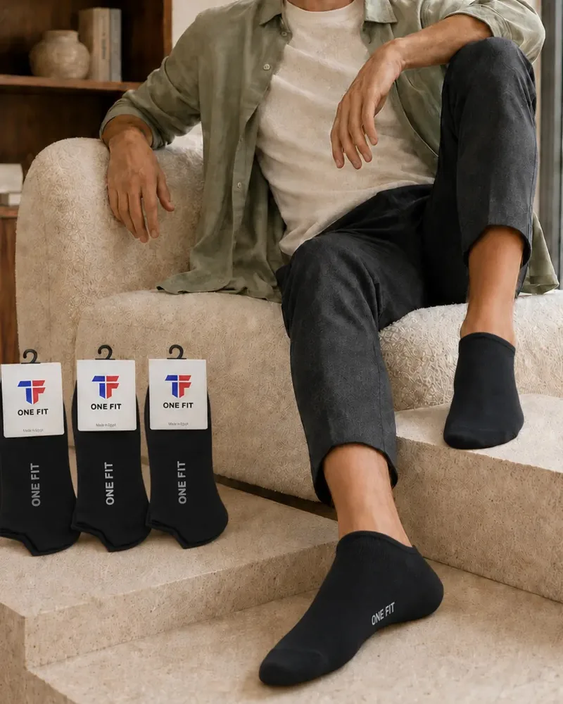 ONF-SCK-NS | Men's No-Show Comfort Socks Black - ONE FIT