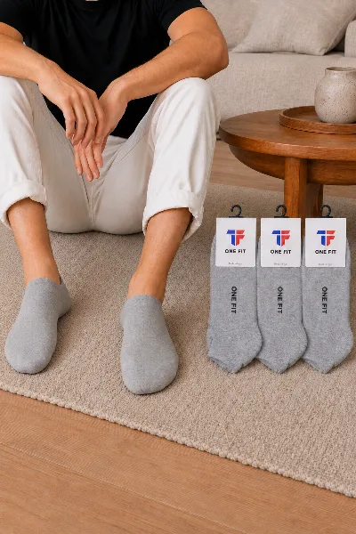 ONF-SCK-SKM | Men's Everyday Socket Socks Gray - ONE FIT