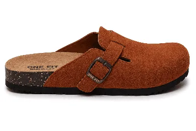 ONF-CLG-2020 | Women's Buckle Comfort Clogs Havana - ONE FIT
