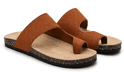 ONF-SLP-140 | Men's Toe-Loop Comfort Slippers Havana - ONE FIT