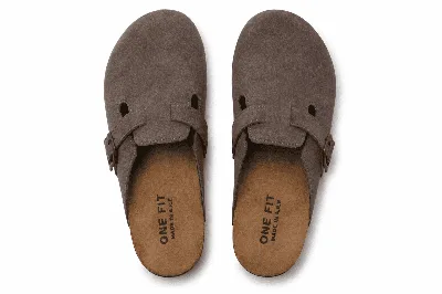 ONF-CLG-2020 | Women's Buckle Comfort Clogs Grey - ONE FIT
